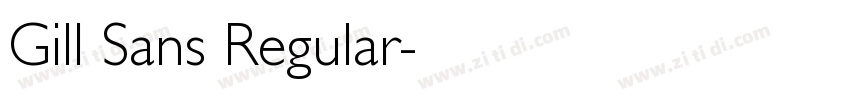 Gill Sans Regular字体转换